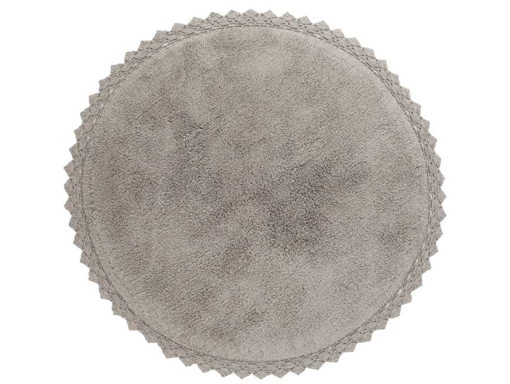 Teppich Emmi grey Einfarbig Baumwolle 110 x 110 cm