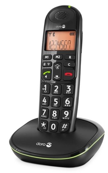 Doro PhoneEasy 100w DECT-Telefon (Schwarz) 380098