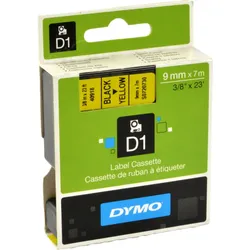 Dymo Label Band D1 40918 (S0720730) schwarz auf gelb  9mm x 7m
