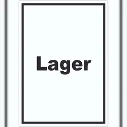 HB-Druck Lager Aufkleber mit Text Storage Warenlager hochkant A2 (420x594mm)