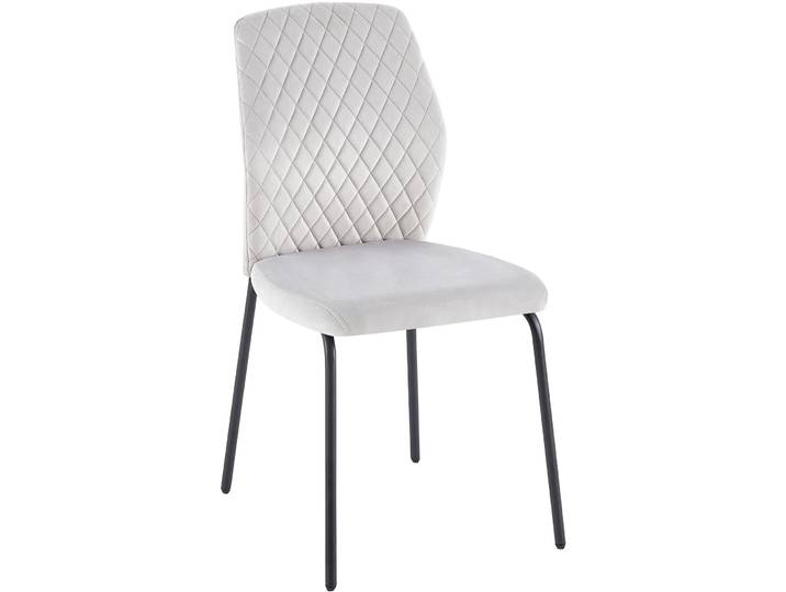 Stuhl 2er-Set Madeira grau Stoff/Stahl