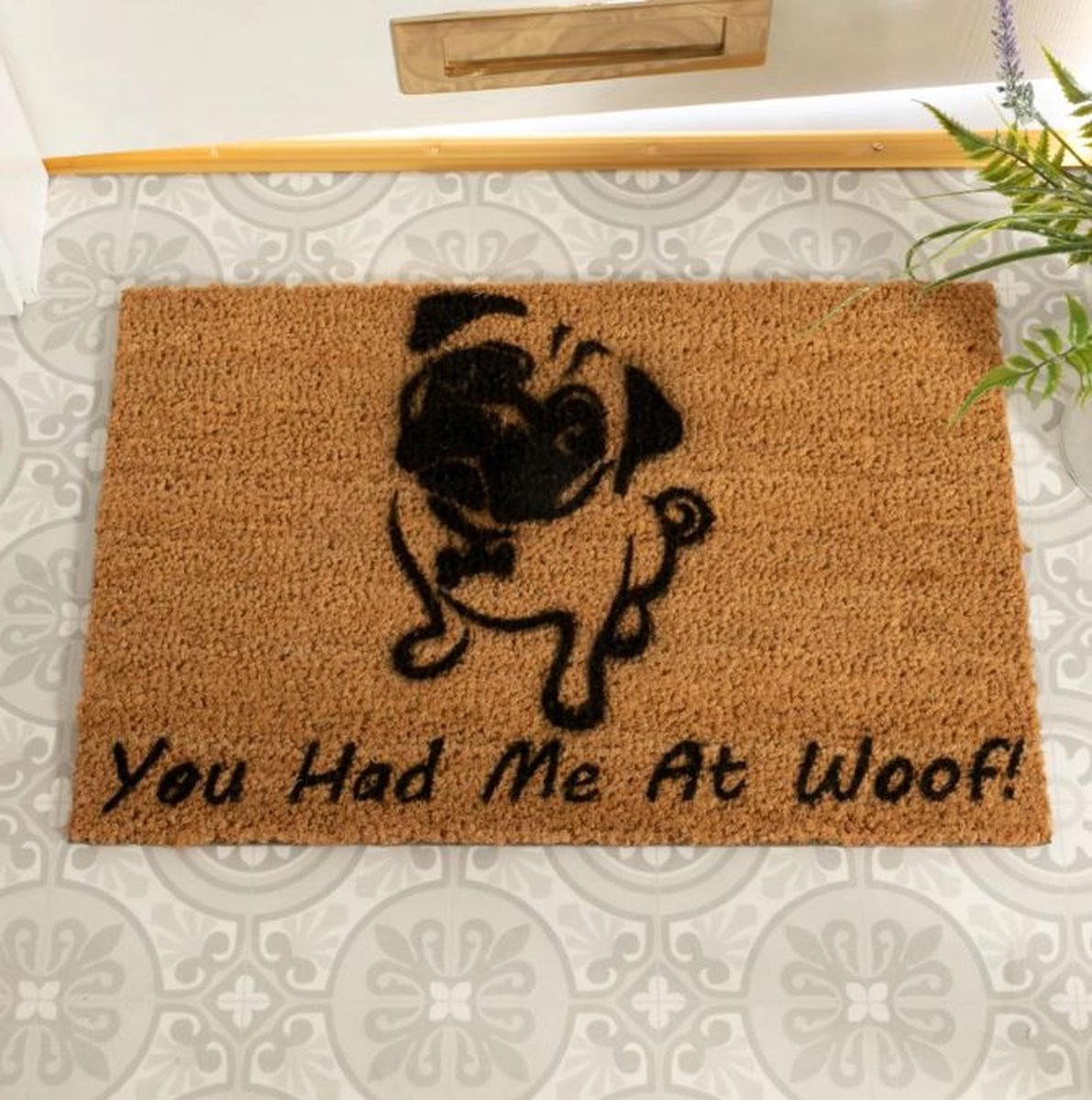 MadDeco Deurmat You had me at Woof - Kokosvezel - 60 x 40 cm