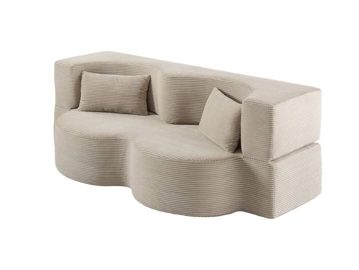 Zzofa Schlafsofa - Doppelbett – Helles Taupe