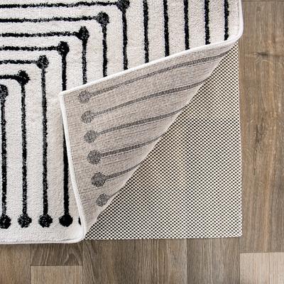 World Rug Gallery Cushioned Non Slip Rug Pad for Hard Surfaces - Beige