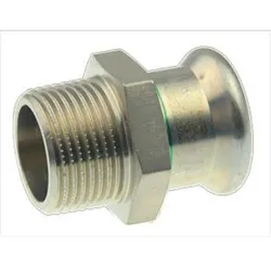 Logafix Edelstahl V4A Übergangsstück d22xR3/4 DN20 I/A M-Kontur
