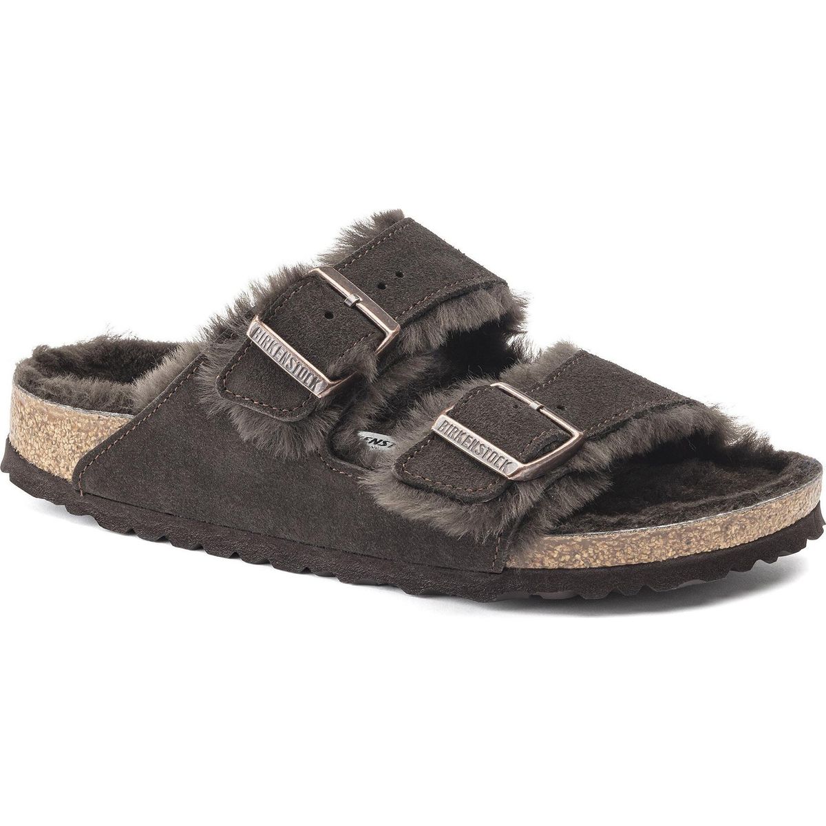 Birkenstock Arizona Shearling Velour Leather LAF mocca (200) Normal 41 1020566-200-41