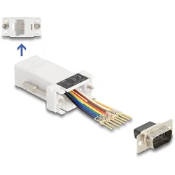 DELOCK Adapter D-Sub9 -> RJ45 St/Bu Montagesatz weiß