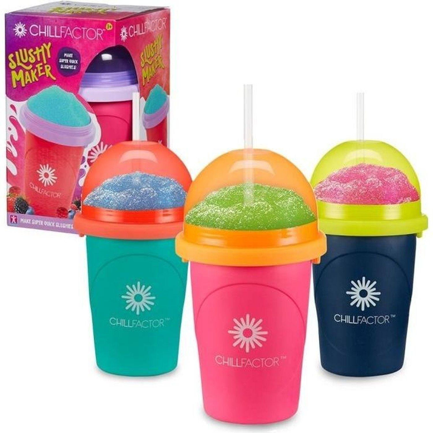 Chillfactor Slush Mug Bandai met rietje - Blauw, Roze of Groen