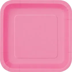 14 eckige Teller pink
