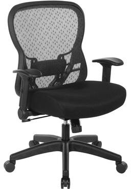 SPACE Seating OSP Deluxe Mesh Back with Memory Foam Seat Office Chair and Lumbar Support and Adjustable Arms