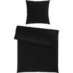 Bettwäsche Xenia Streif XL Schwarz ca. 155x220cm