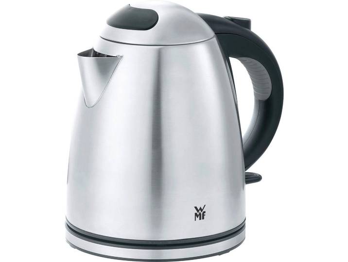 WMF Wasserkocher Stelio, Schwarz, Silberfarben, Metall, 1,2 l, kabellos, automatische Abschaltung, manuelle Abschaltung, Überhitzungsschutz, 360°-Sockel, Anti-Rutsch-Füße, ergonomischer Griff, abgedecktes Heizelement, weit aufklappbarer Deckel, herausnehmbarer Filter, Kochgeschirr, Küchengeräte, Wasserkocher