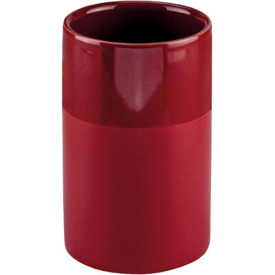 Zahnputzbecher KLEINE WOLKE "Deep", rot (granat), B:6,8cm H:11,2cm L:6,8cm Ø:6,8cm, Steinzeug, Zahnputzbecher