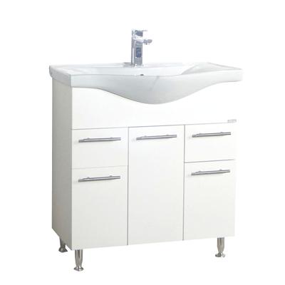 Waschtisch VCM "2-tlg. Waschplatz Waschtisch Schubladen Lisalo XL", weiß, B:75cm T:45cm, Waschtische, Waschtisch