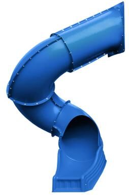 "Swing-N-Slide 7' Turbo Tube Slide - Blue, Mounts to 7' Platform - 118.75""H x 58.69""W x 63.44"" L"