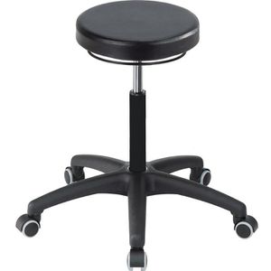 meychair Drehhocker A1S-TR-PUA3, PU-Schaum, mit Rollen, schwarz