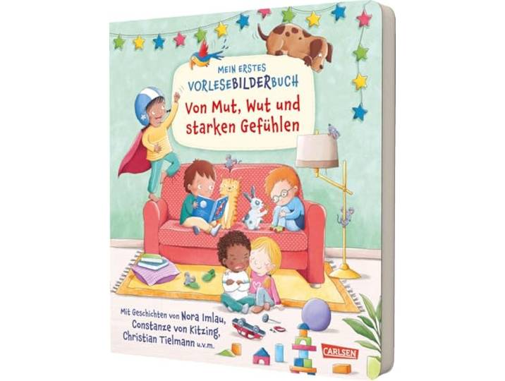 Mein erstes Vorlese-Bilder-Buch: Von Mut, Wut und starken Gefühlen: Pappbilderbuch ab 2 Jahren mit Geschichten, Reimen und Suchbildern für die gemeinsame Vorlesezeit
