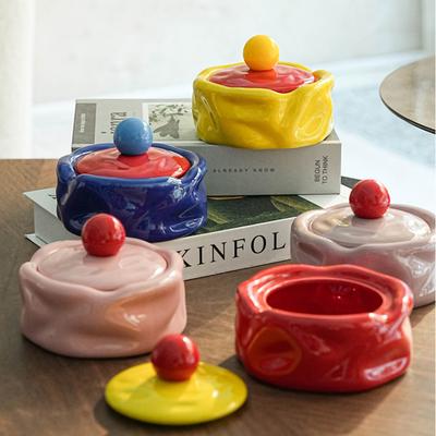 ModernMart Modern Ceramic Ashtray Decorative Irregular Smoking Tray For Living Room & Desktop d