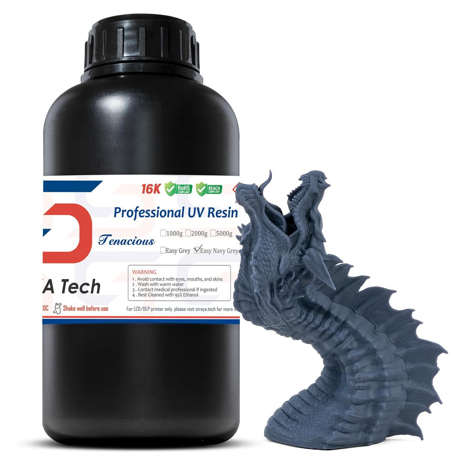 Dripio Flexibel 3D-print hars, marinegrijs, 1 kg