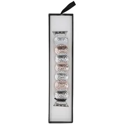 Neue Armbanduhr GlacierX Gleam Disc Stretch Bracelet Bicolor für Apple Watch 38/40/41mm Silber-Rosa