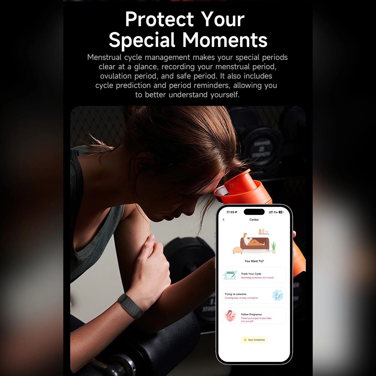 INF Bildschirmloses Smart Band – ECG & Herzfrequenz, 120+ Sportmodi, 180mAh Akku, 3ATM Wasserschutz, kompatibel mit G band App Grau