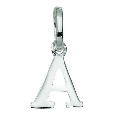 Buchstabenanhänger ADELIA´S "Buchstabenanhänger A 925 Silber", silber, Schmuckanhänger, Damen, A, Silber 925 (Sterlingsilber), Silberanhänger Buchstabe A