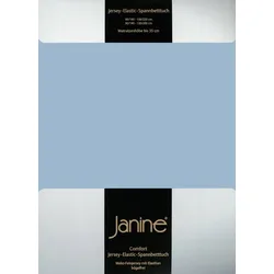Janine Spannbetttuch Elastic-Jersey 5002 perlblau 100x200 cm