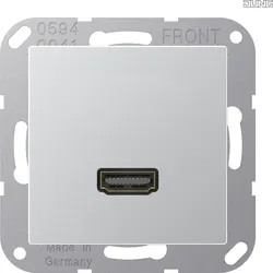 Jung Multimedia-Anschluss alu HDMI mit Tragring MA A 1112 AL