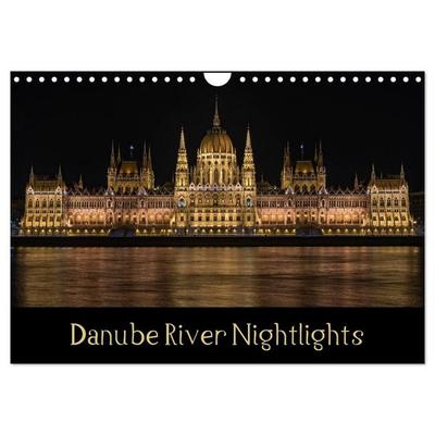 Danube River Nightlights (Wall Calendar 2027 DIN A4 landscape), CALVENDO 12 Month Wall Calendar