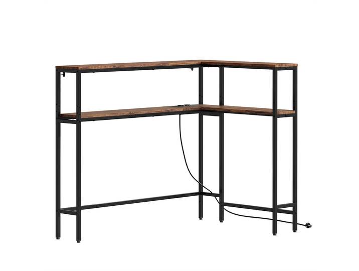 Sobuy Console D'Entrée 2 Étagères Marron 120x80x101cm Moderne Fsb105-e-n