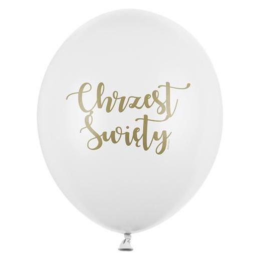 Partydeco Balloons 30 cm, Chrzest Święty, Pastel Pure White (1 pkt / 6 pc.) (6x) (39406192)