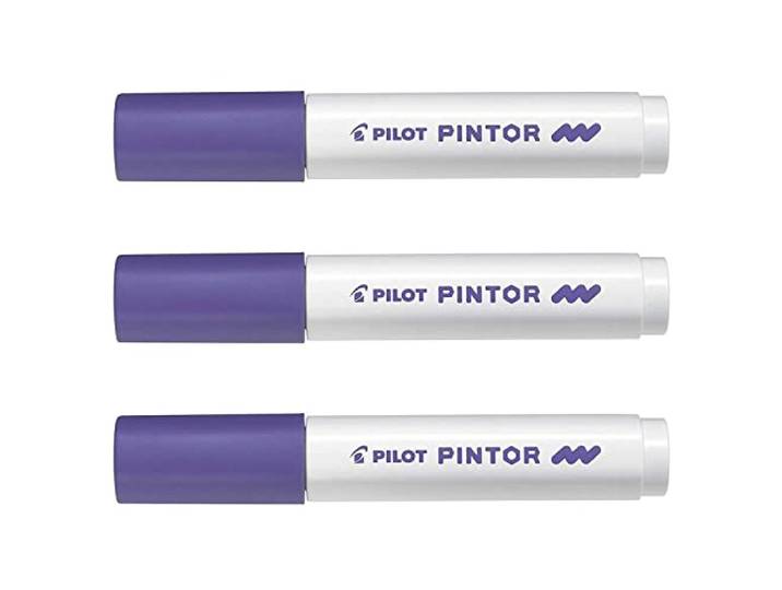 PILOT PINTOR-Pigmentmarker, medium, violet, 3 stuks