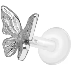 PTFE Labret mit Innengewinde + Titan-Aufsatz SCHMETTERLING