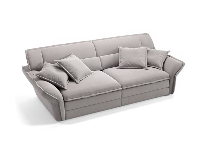 Stoff Sofa PASSO 3-Sitzer Designgarnitur Sofagarnitur Landhausstil