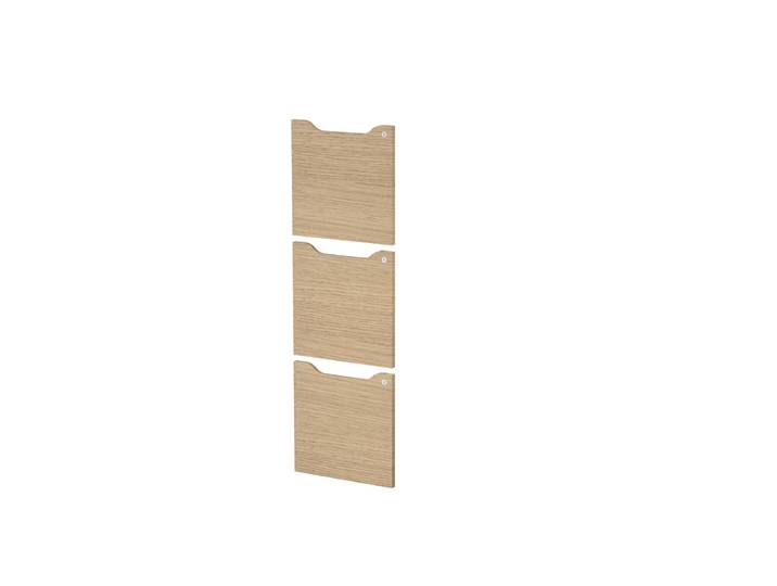 Portes serrure à clé pour casier de bureau individuel Flex'Office 3 cases - Chêne