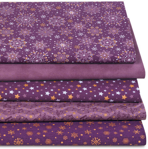Patchwork- und Quiltpaket Christmas "Mona", mauve
