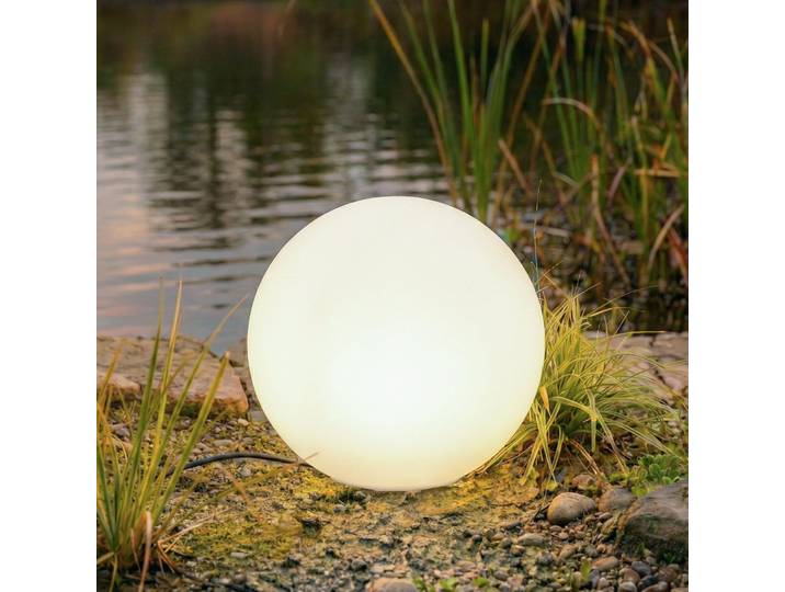 Lampe sphérique Valyra, IP54, Ø 40, piquet - Lindby - Terrasse - Moderne - Plastique - Boule