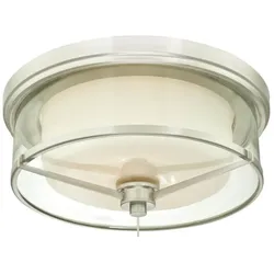 Westinghouse Deckenleuchte Glenford Nickel mit 2 Lampen
