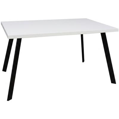 Bistrotisch MÄUSBACHER "Big Bistro Metall", weiß matt lack nb, schwarz matt, weiß matt lack nb, B:120cm H:75cm T:70cm, Tische, Eckige Platte, BHT 120x75x70 cm