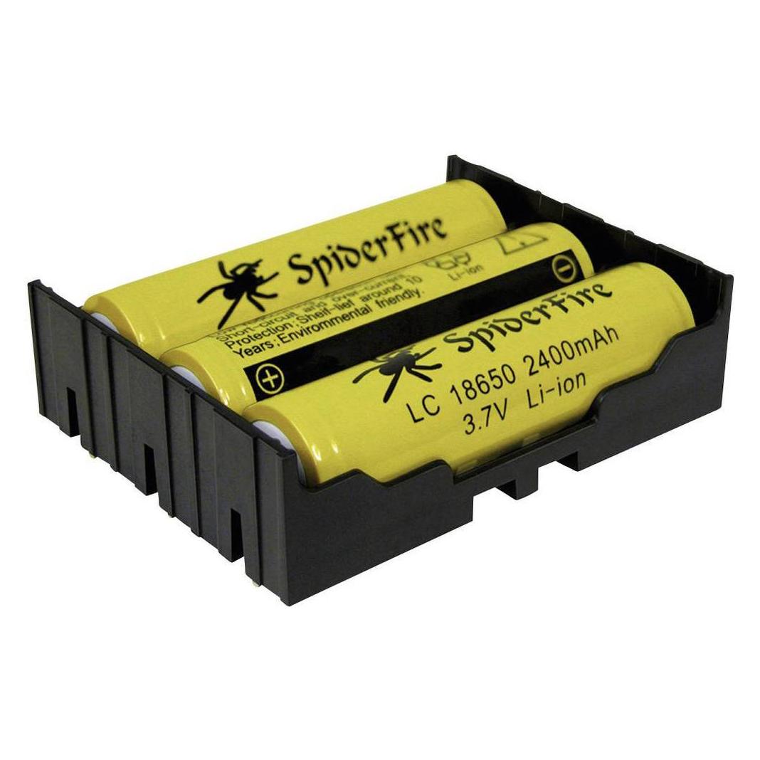 Memory Protection Devices MPD BK-18650-PC6 Batteriehalter 3x 18650 Durchsteckmontage THT (L x B x H) 77.7 (BK-18650-PC6)
