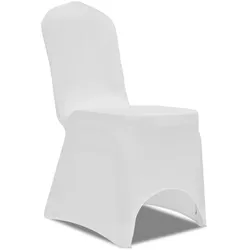 vidaXL Stretch-Stuhlhussen 100 Stk. Weiß