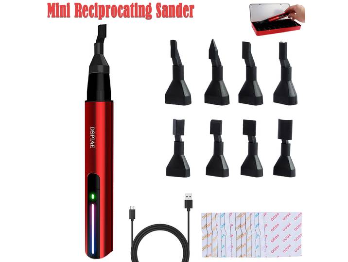Mini ponceuse alternative, stylo de ponçage électrique Portable, Mini ponceuse Rechargeable par USB avec Protection contre les surcharges, 3 vitesses