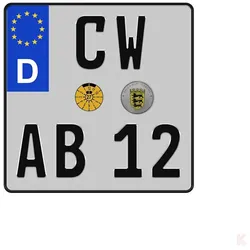 Klemos Wunsch Kennzeichen 2x3