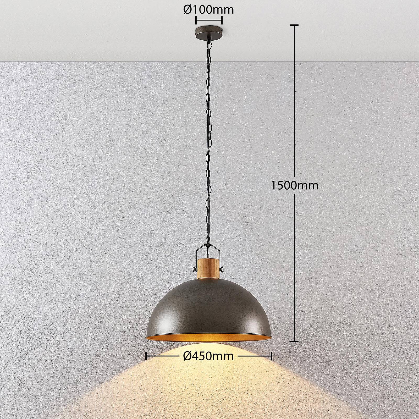 Pendant Light Holgar Lindby, dimmable, Green, Living / Dining Room, metal, Industrial Design, Ceiling Light