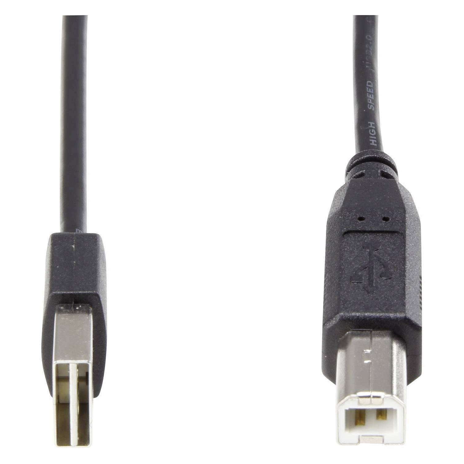 Renkforce USB 2 A/B Anschlusskabel 1.8 m mit Wende-Stecker - Kabel nie wieder falsch herum einstecken (1.80 m, USB 2.0, 2.50 W) (1359548)
