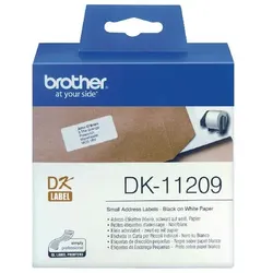 Brother QL Etiketten Authentisch DK-11209 DK-11209 Selbsthaftend Schwarz auf Weiß 62 x 29 mm 800 Etiketten