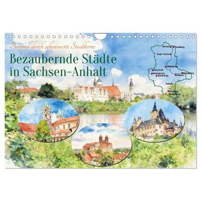 Bezaubernde Städte in Sachsen-Anhalt (Wandkalender 2027 DIN A4 quer), CALVENDO Monatskalender