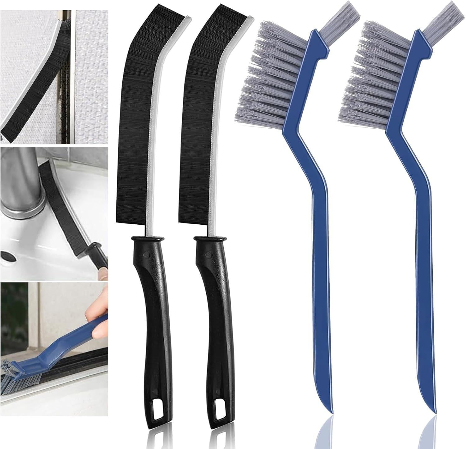 4-delige multifunctionele schoonmaakborstel set voor toilet, badkamer en keuken