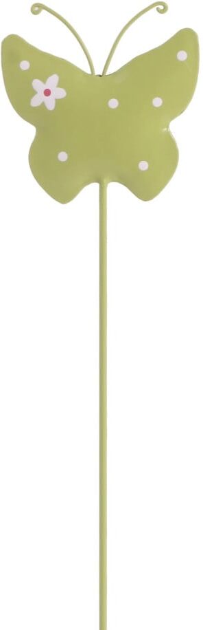 TrendLine Gartenstecker Schmetterling Frühling Metall Ø 8 x 35 cm grün