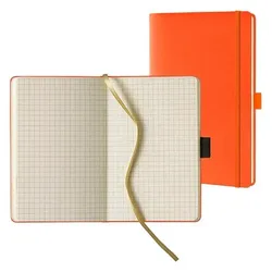 Lediberg Notizbuch »Tucson« kariert A5 orange orange, 13x21 cm